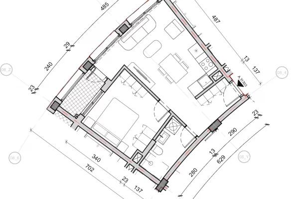 Shtepi ne shitje Apartament ne Tirane, 1+1, Mobilimi Bosh, pa mobiluar, Pagesa 106,000  Euro.