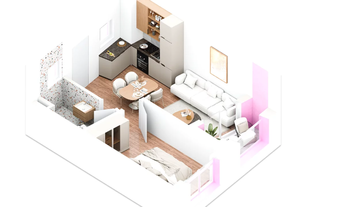 Shtepi ne shitje Apartament ne Tirane, 1+1, Mobilimi Bosh, pa mobiluar, Pagesa 117,000  Euro.