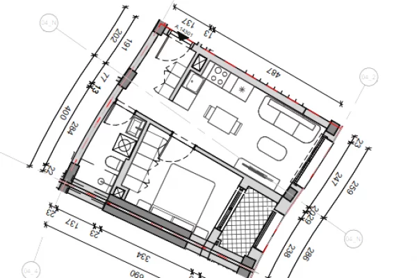 Shtepi ne shitje Apartament ne Tirane, 1+1, Mobilimi Bosh, pa mobiluar, Pagesa 86,000  Euro.