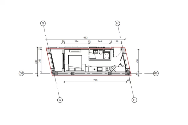Shtepi ne shitje Apartament ne Tirane, Garsoniere, Mobilimi Bosh, pa mobiluar, Pagesa 85,000  Euro.