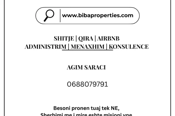 Shtepi ne shitje Apartament ne Tirane, 1+1, Mobilimi Bosh, pa mobiluar, Pagesa 117,000  Euro.