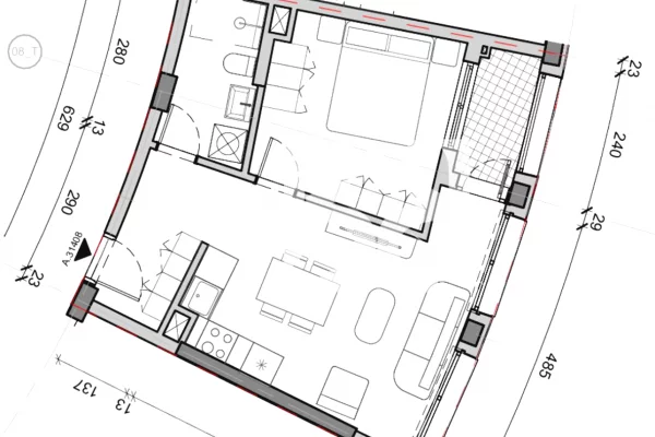 Shtepi ne shitje Apartament ne Tirane, 1+1, Mobilimi Bosh, pa mobiluar, Pagesa 111,000  Euro.