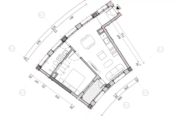 Shtepi ne shitje Apartament ne Tirane, 1+1, Mobilimi Bosh, pa mobiluar, Pagesa 130,000  Euro.