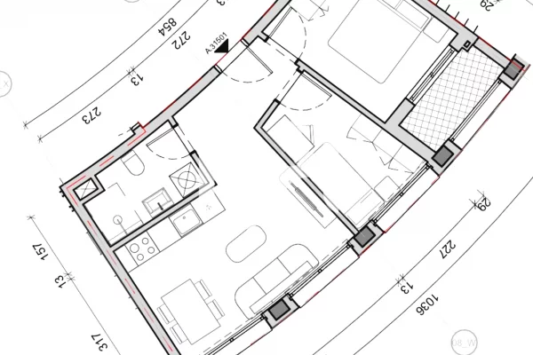 Shtepi ne shitje Apartament ne Tirane, 1+1, Mobilimi Bosh, pa mobiluar, Pagesa 98,000  Euro.