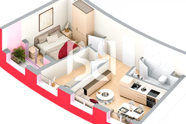 Shtepi ne shitje Apartament ne Tirane, 2+1, Mobilimi Bosh, pa mobiluar, Pagesa 130,000  Euro.