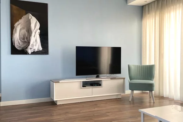 Shtepi me qera Apartament ne Tirane, 1+1, Mobilimi E mobiluar, Pagesa 1,300  Euro.