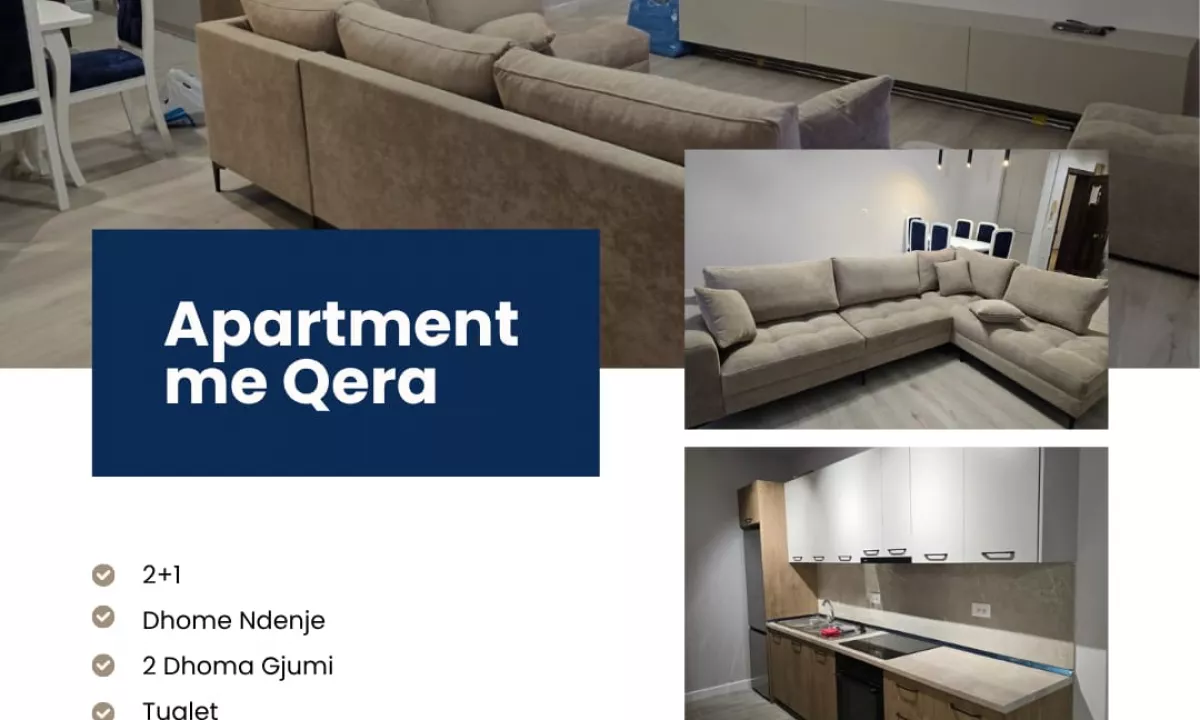 Shtepi me qera Apartament ne Tirane, 2+1, Mobilimi E mobiluar, Pagesa 500  Euro.