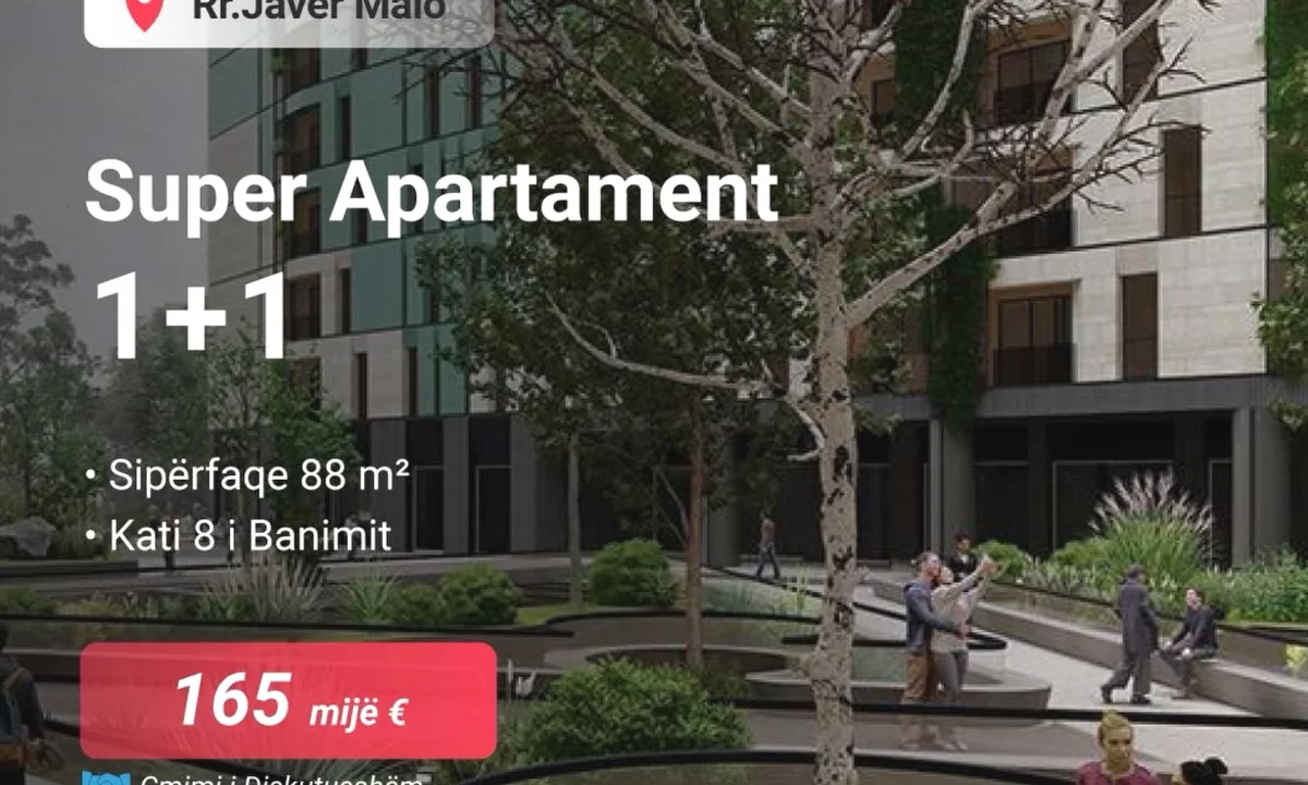 Apartment for sale in Tirana 1+1, Emty
