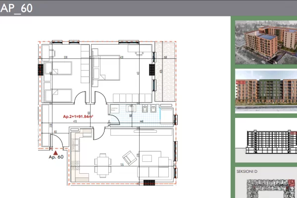 Shtepi ne shitje 2+1 ne Tirane - 120,000 Euro