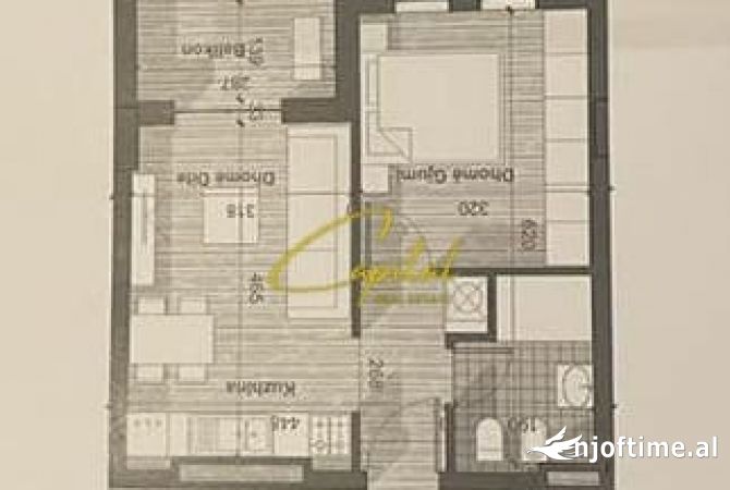 Shtepi ne shitje Apartament ne Tirane, 1+1, Mobilimi Bosh, pa mobiluar, Pagesa 66,000  Euro.