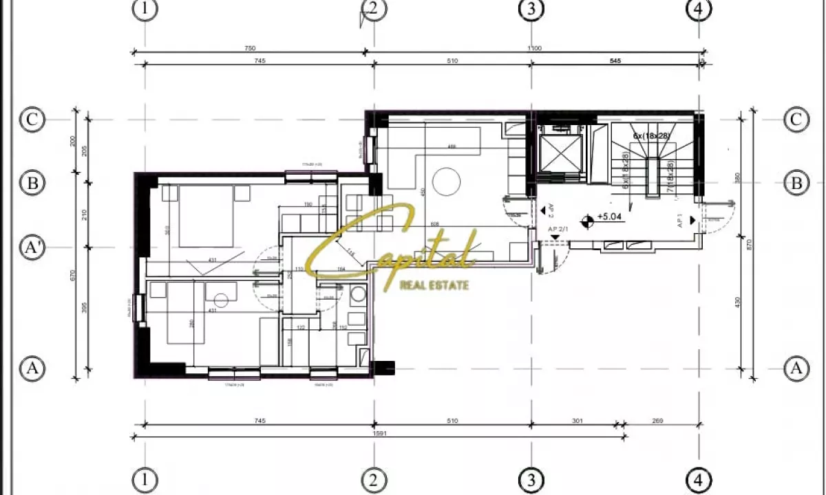 ZYRE ME QERA 88 M2 RRUGA E KAVAJES 1.760 EURO