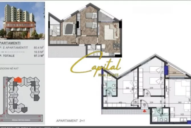 Shtepi ne shitje Apartament ne Tirane, 2+1, Mobilimi E mobiluar, Pagesa 155,000  Euro.