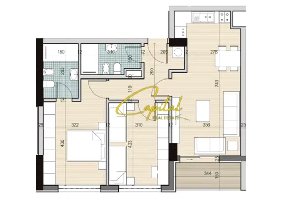 Shtepi ne shitje Apartament ne Tirane, 2+1, Mobilimi E mobiluar, Pagesa 115,000  Euro.