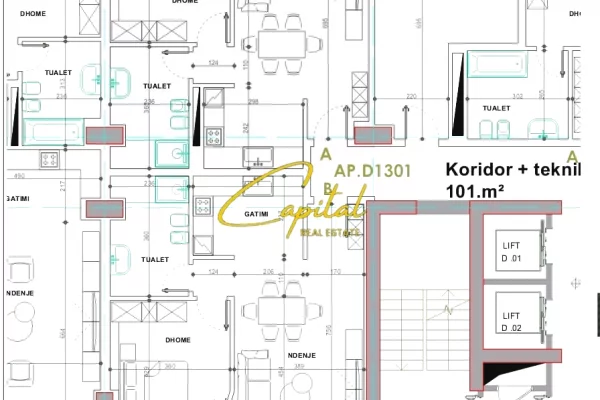 Appartamento in vendita a Tirana 1+1, Vuoto