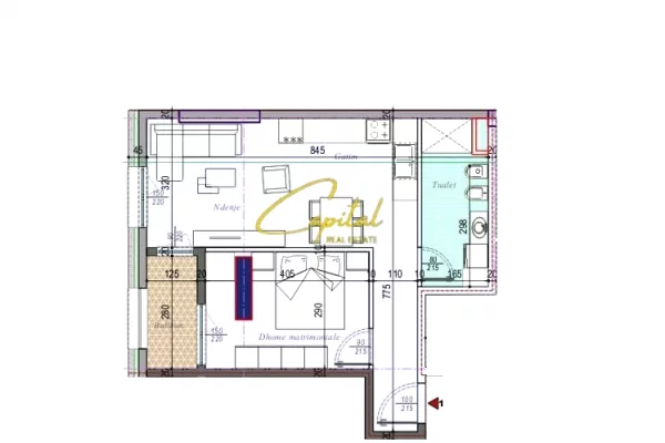 Shtepi ne shitje Apartament ne Tirane, 1+1, Mobilimi E mobiluar, Pagesa 82,000  Euro.
