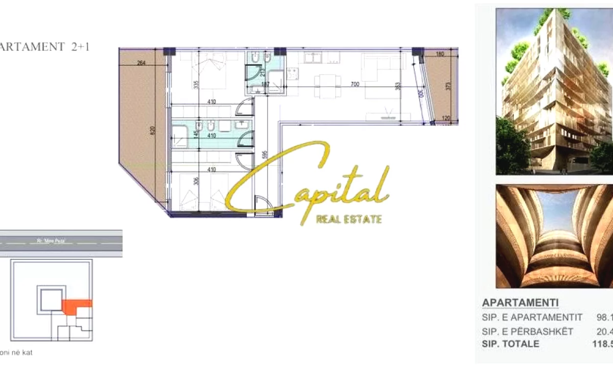 AMBIENT BIZNESI ME QERA 120 M2 KOMPLEKSI GOLDEN TOWER 1.200 EURO
