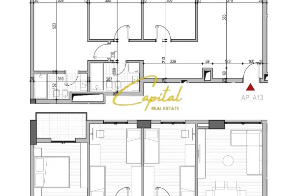 Shtepi ne shitje Apartament ne Tirane, 3+1, Mobilimi Bosh, pa mobiluar, Pagesa 189,000  Euro.