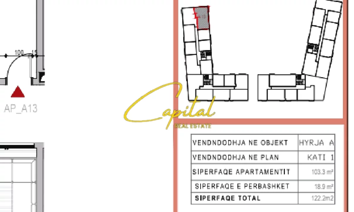 Shtepi ne shitje Apartament ne Tirane, 3+1, Mobilimi Bosh, pa mobiluar, Pagesa 189,000  Euro.