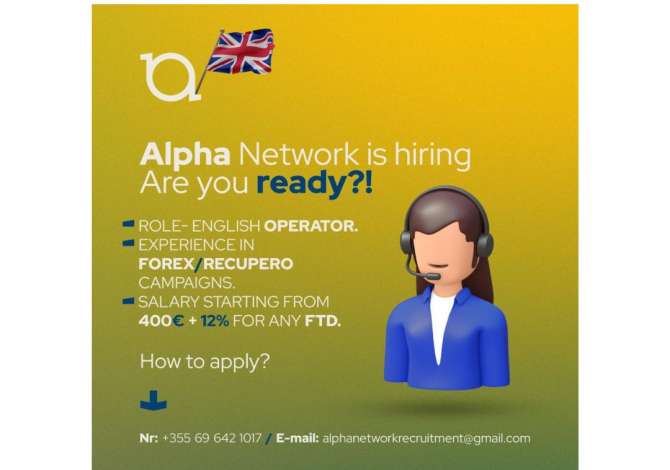 Job Offers for Call Center Agent in Tirana