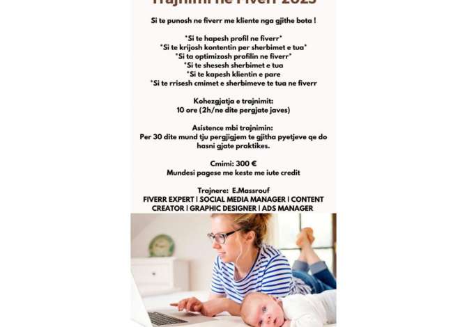 Corsi professionali a Tirana - 300 Euro