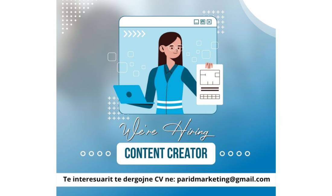 Job Offers in Tirana, Profession 𝐂𝐨𝐧𝐭𝐞𝐧𝐭 𝐂𝐫𝐞𝐚𝐭𝐨𝐫/𝐂𝐨𝐩𝐲𝐰𝐫𝐢𝐭𝐞𝐫 , With experience, Payment 50,000  Leke.