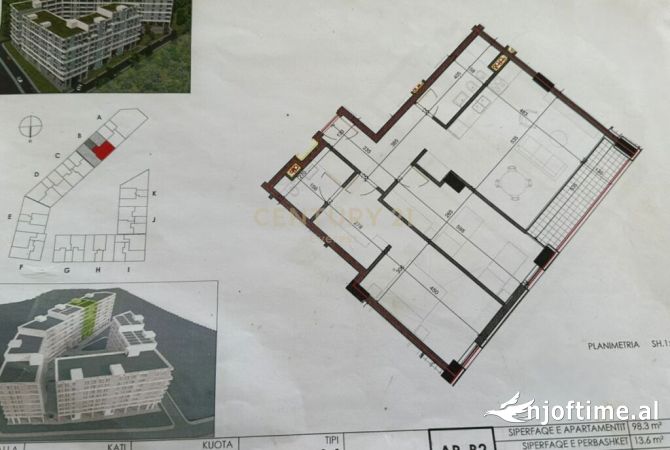 Shtepi ne shitje Apartament ne Tirane, 2+1, Mobilimi Bosh, pa mobiluar, Pagesa 127,200  Euro.