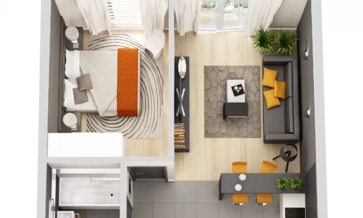 Shtepi ne shitje Apartament ne Tirane, 1+1, Mobilimi Bosh, pa mobiluar, Pagesa 123,000  Euro.