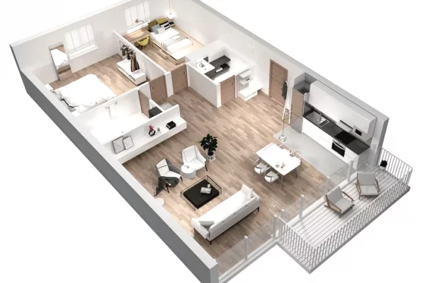 Shitet apartament ne perfundim 2+1+2 tek ish Fusha e Aviacionit.