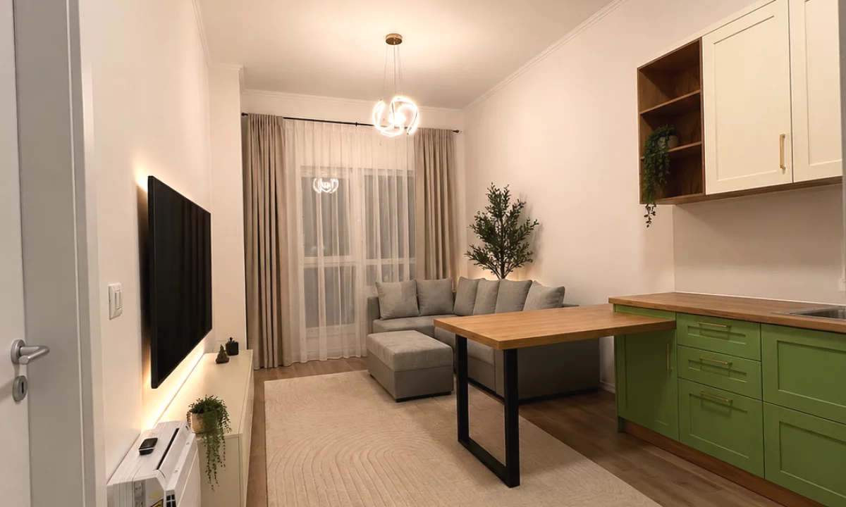 Shtepi me qera Apartament ne Tirane, 1+1, Mobilimi E mobiluar, Pagesa 55,000  Leke.