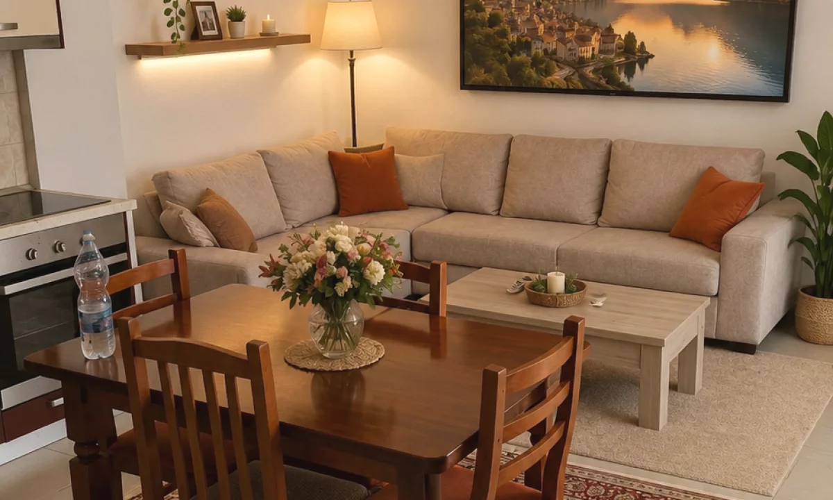 Shtepi me qera Apartament ne Tirane, 1+1, Mobilimi E mobiluar, Pagesa 45,000  Leke.