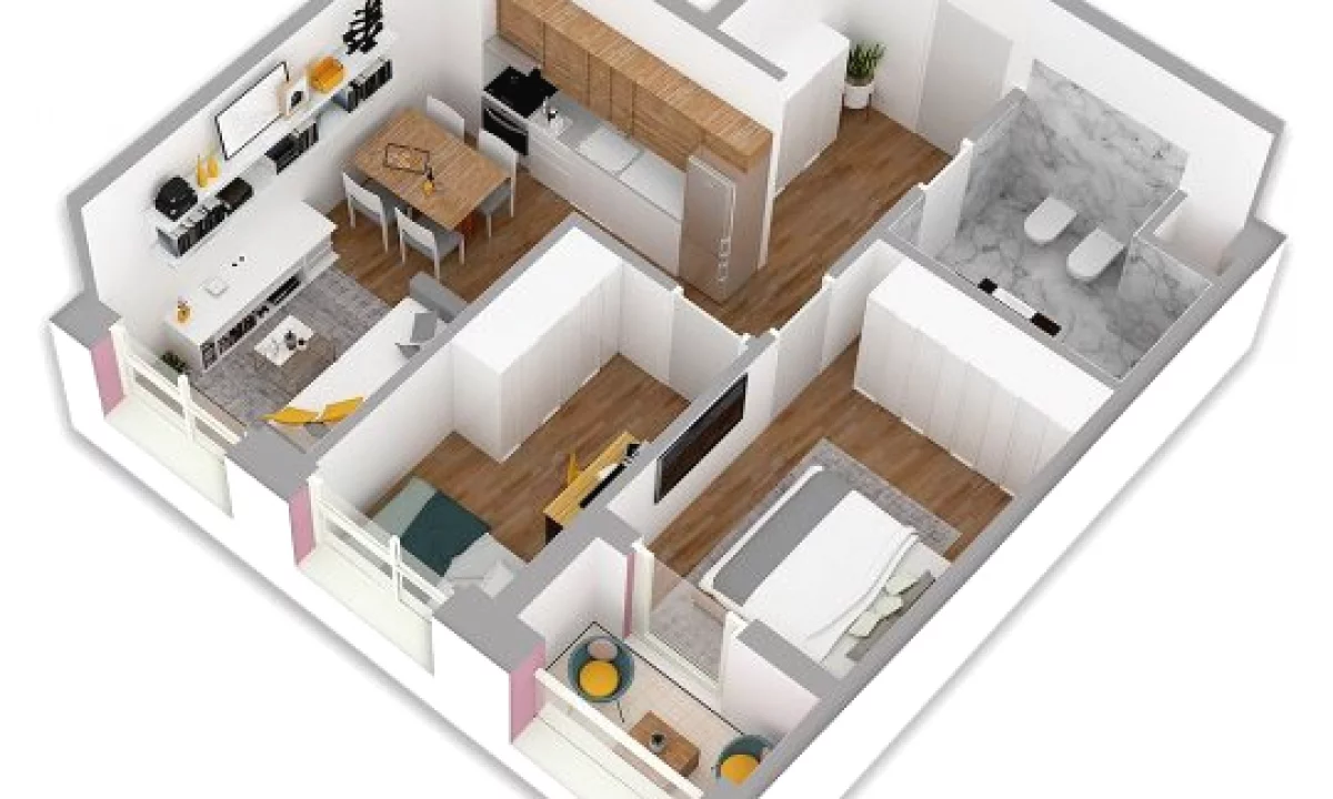 Shtepi me qera Apartament ne Tirane, 2+1, Mobilimi E mobiluar, Pagesa 65,000  Leke.