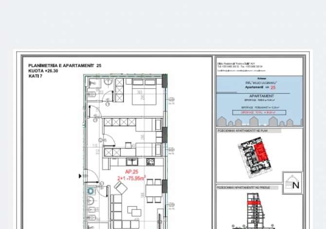 Shtepi ne shitje Apartament ne Tirane, 2+1, Mobilimi Bosh, pa mobiluar, Pagesa 219,000  Euro.