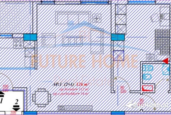 Shtepi ne shitje Apartament ne Tirane, 2+1, Mobilimi Bosh, pa mobiluar, Pagesa 281,500  Euro.