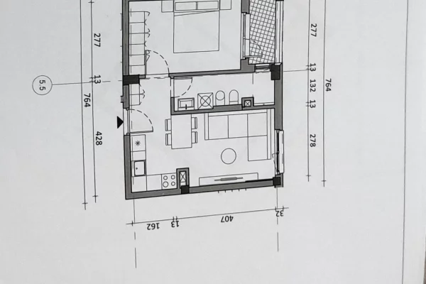 Shtepi ne shitje Apartament ne Tirane, 1+1, Mobilimi Bosh, pa mobiluar, Pagesa 145,000  Euro.