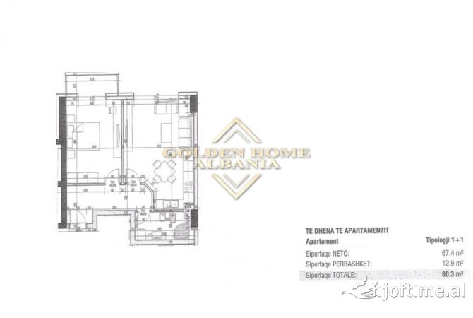 Appartamento in vendita a Tirana 1+1, Vuoto