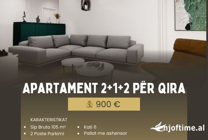 Apartament me qira 2+1+2++2P.Astir