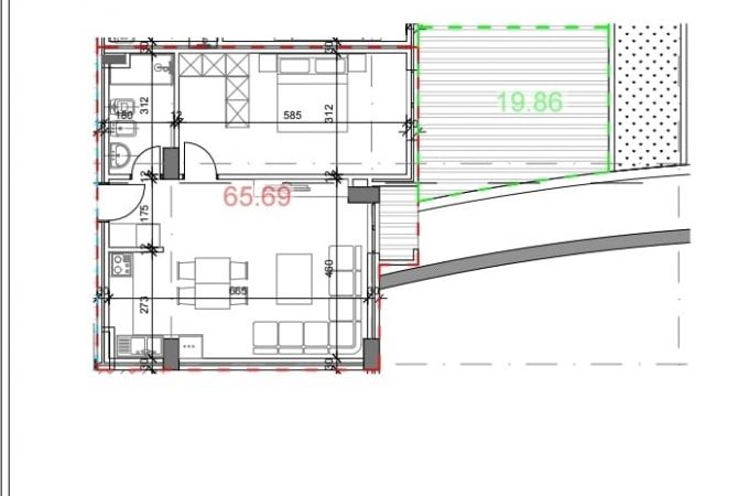 Shtepi ne shitje Apartament ne Tirane, 1+1, Mobilimi Bosh, pa mobiluar, Pagesa 167,428  Euro.