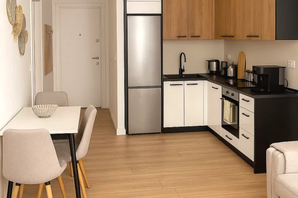 Shtepi ne shitje Apartament ne Tirane, 1+1, Mobilimi E mobiluar, Pagesa 150,000  Euro.