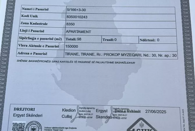 Shtepi ne shitje Apartament ne Tirane, 2+1, Mobilimi E mobiluar, Pagesa 195,000  Euro.