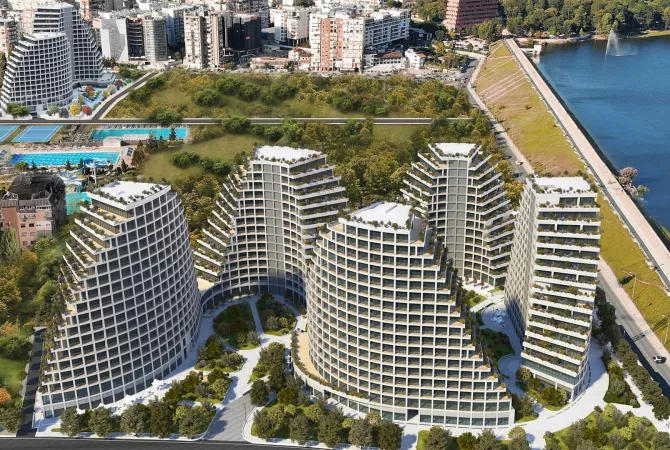 Apartament 2+1+2+post parkimi ne shitje Lake view residence