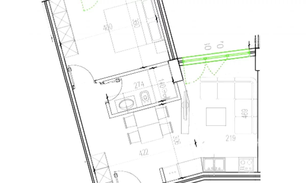 Shtepi ne shitje Apartament ne Tirane, 1+1, Mobilimi Bosh, pa mobiluar, Pagesa 103,000  Euro.
