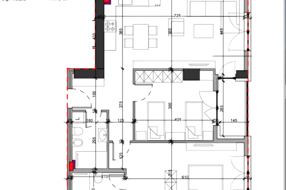 Shtepi ne shitje Apartament ne Tirane, 3+1, Mobilimi Bosh, pa mobiluar, Pagesa 318,330  Euro.