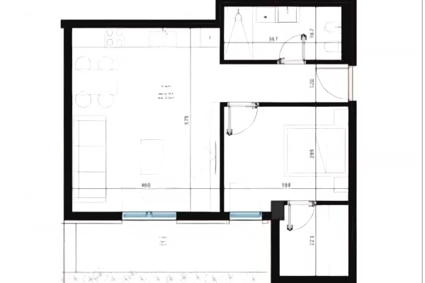 Shitet apartament 1+1+Oborr tek Rezidenca Square Village , Dhermi !! me oborr !!238k !!>?>