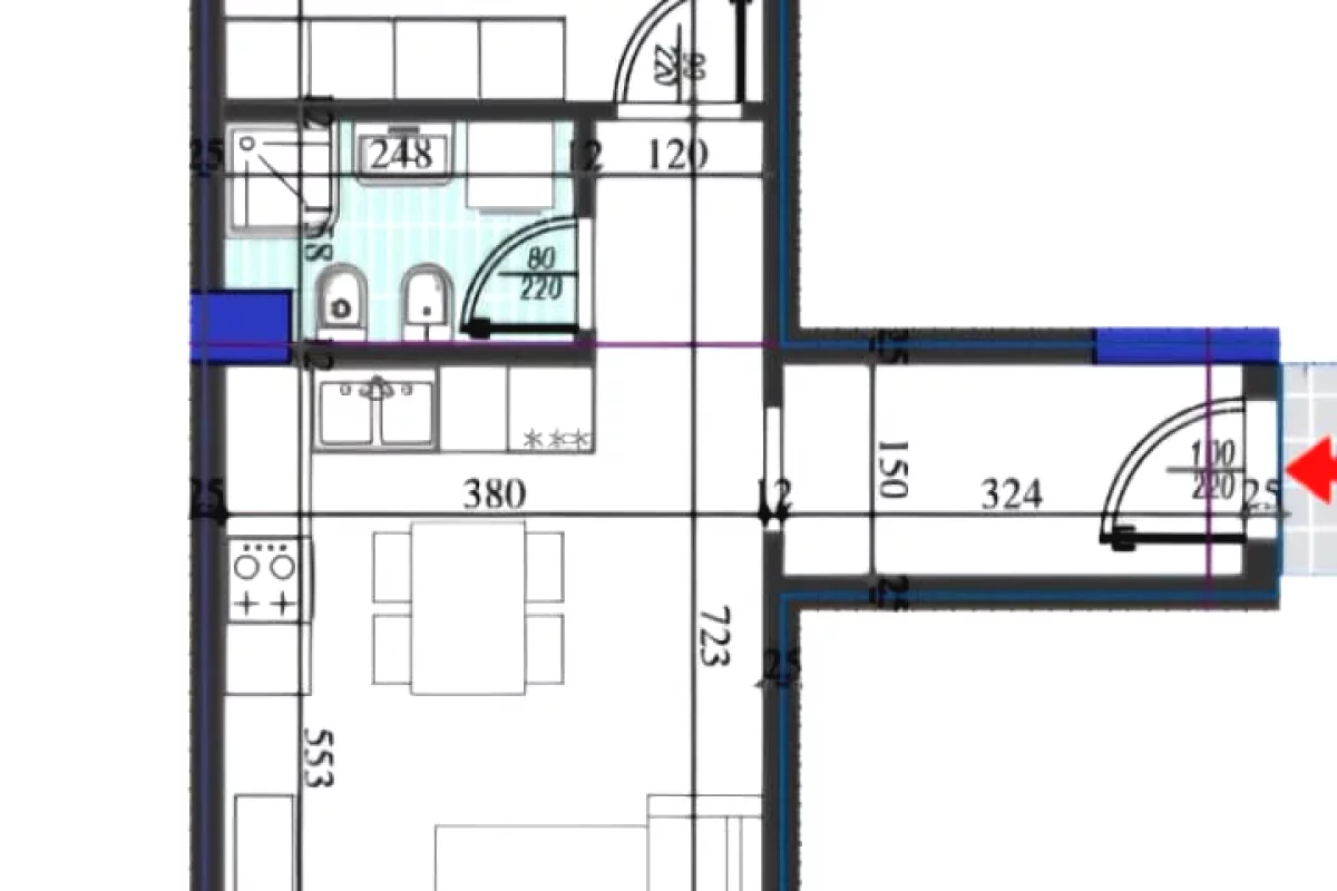 Shtepi ne shitje Apartament ne Tirane, 1+1, Mobilimi Bosh, pa mobiluar, Pagesa 128,000  Euro.