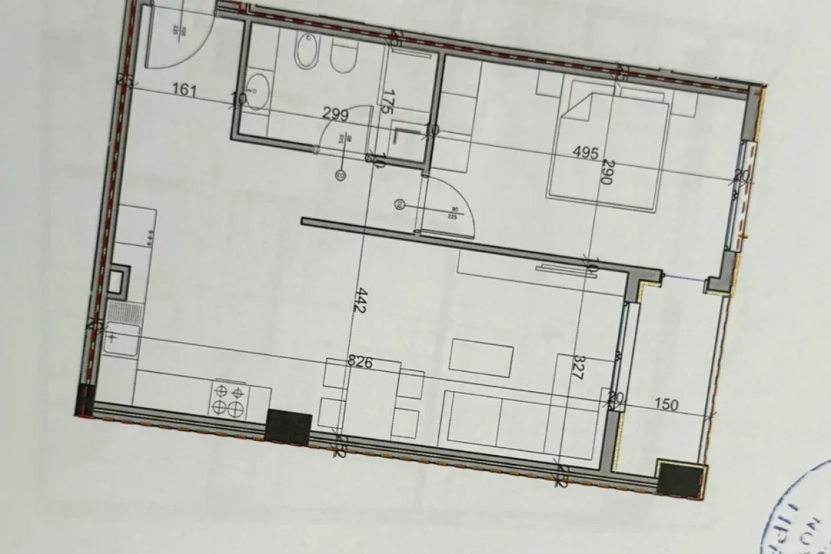 Shtepi ne shitje Apartament ne Tirane, 1+1, Mobilimi Bosh, pa mobiluar, Pagesa 112,000  Euro.