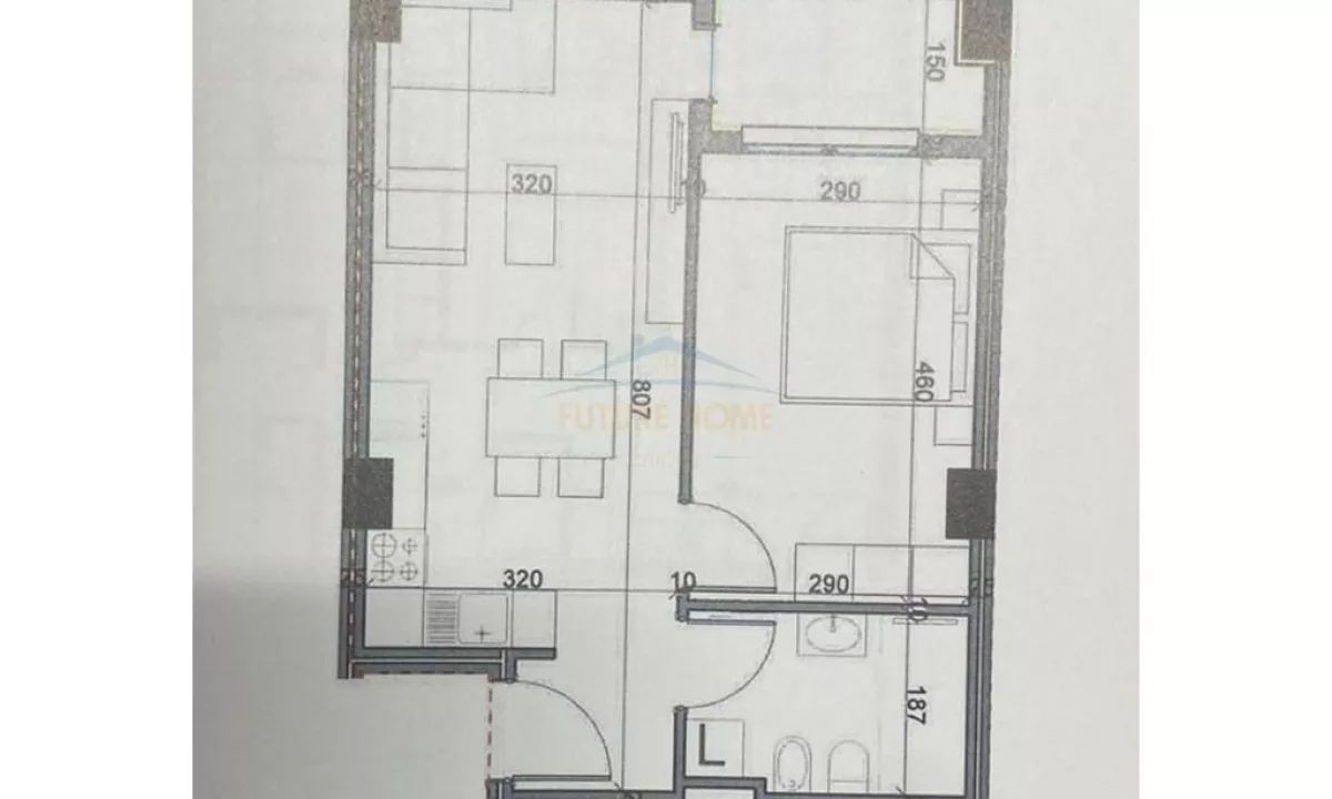 Shtepi ne shitje Apartament ne Tirane, 1+1, Mobilimi Bosh, pa mobiluar, Pagesa 720,000  Euro.