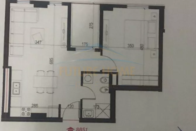 Shtepi ne shitje Apartament ne Tirane, 1+1, Mobilimi Bosh, pa mobiluar, Pagesa 76,000  Euro.