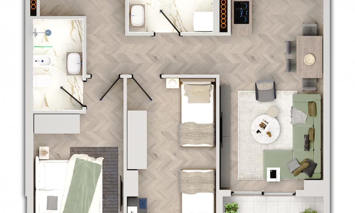 Shtepi ne shitje Apartament ne Tirane, 2+1, Mobilimi Bosh, pa mobiluar, Pagesa 109,500  Euro.