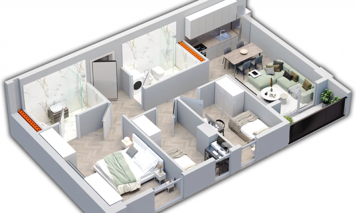 Shtepi ne shitje Apartament ne Tirane, 3+1, Mobilimi Bosh, pa mobiluar, Pagesa 99,000  Euro.