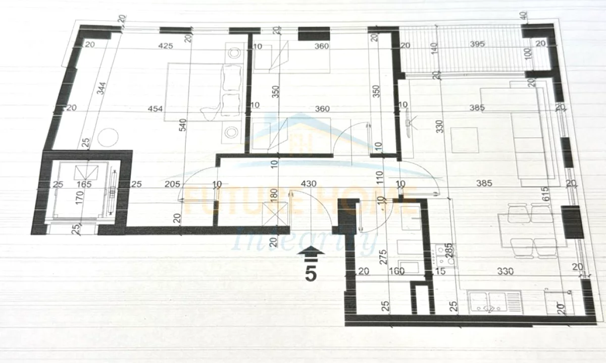 Shtepi ne shitje Apartament ne Tirane, 2+1, Mobilimi Bosh, pa mobiluar, Pagesa 203,820  Euro.